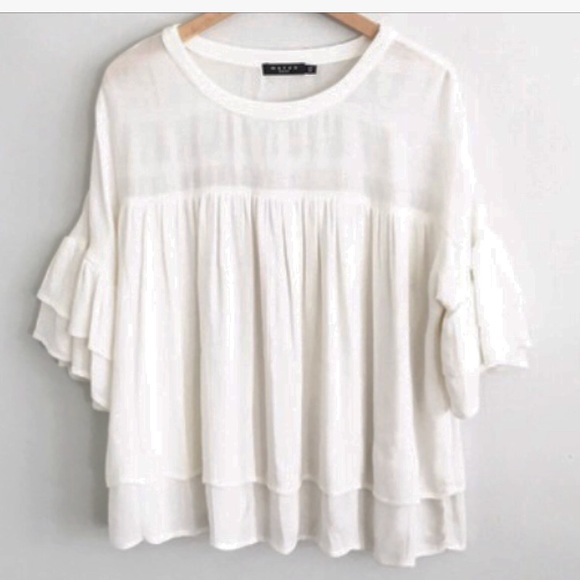 Maven West Tops - Maven West Off White Baby Doll Top